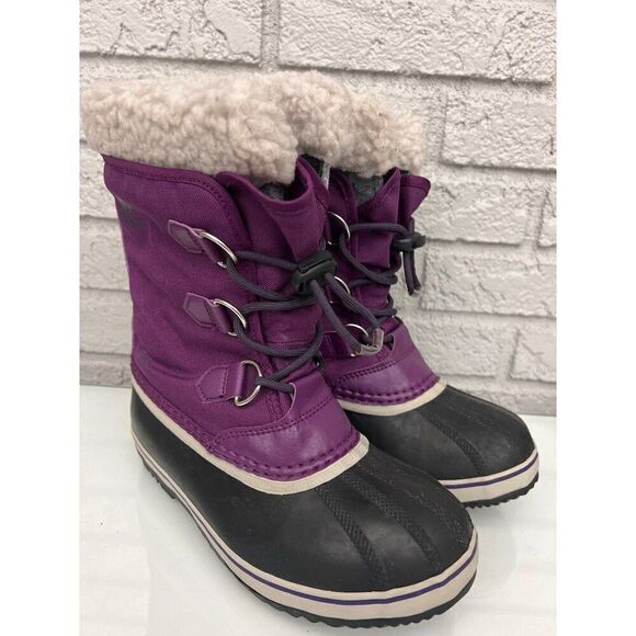 Sorel Yoot Pac Girls Boots Snow Winter Nylon Waterproof Size 3 - Picture 3 of 8